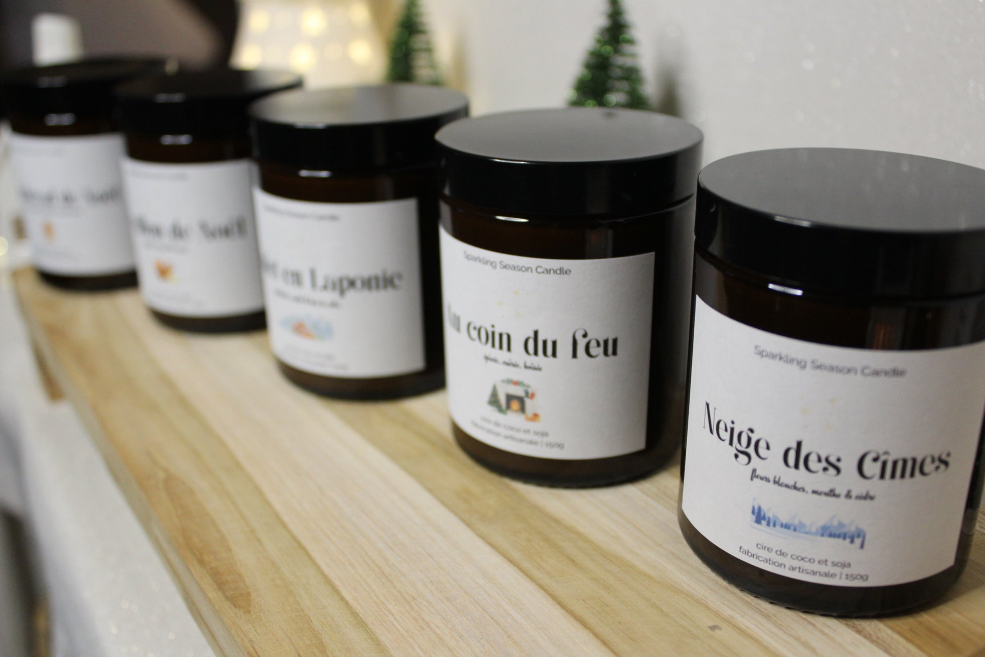 Pack de 5 bougies de Noël Ma boutique