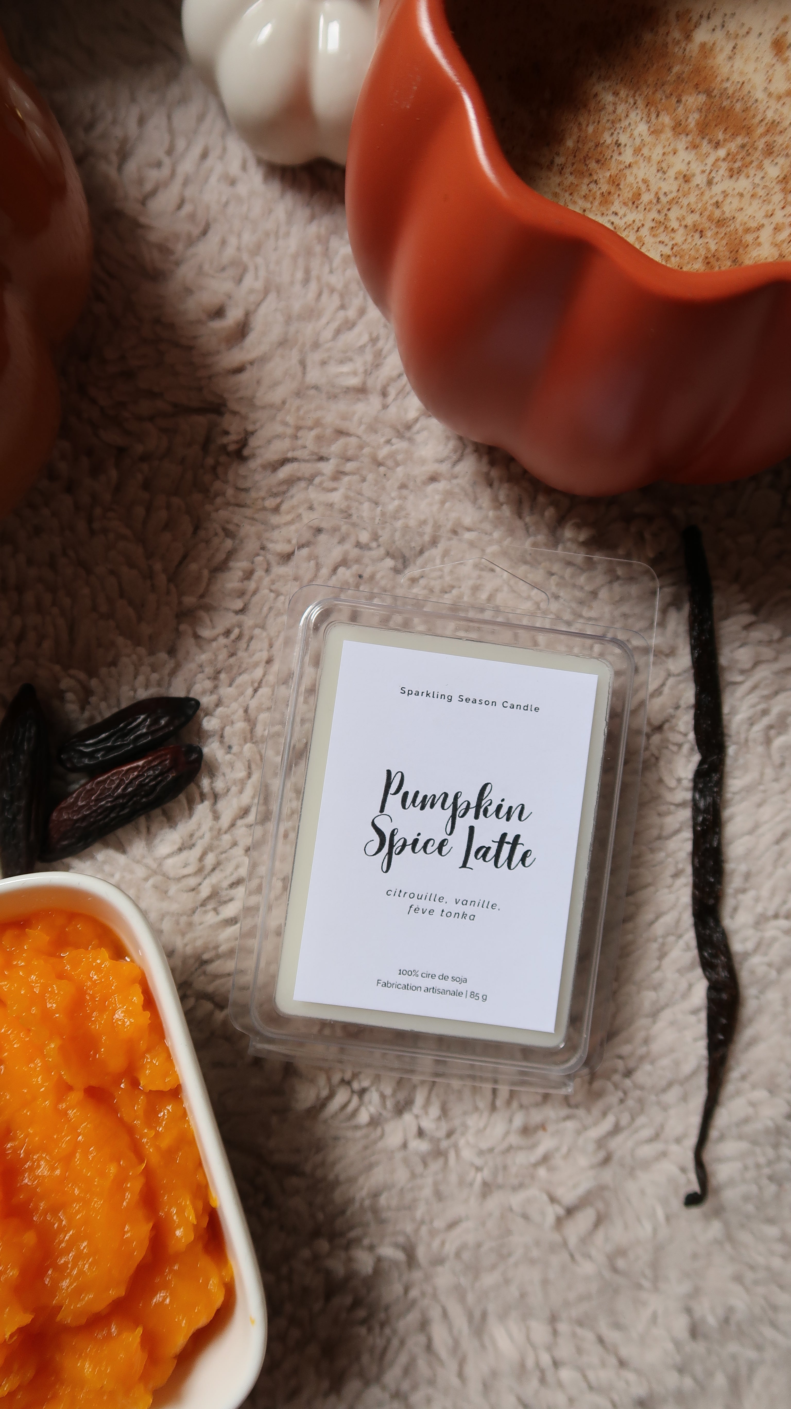 Tablette parfumée Pumpkin Spice Latte - 6 cubes gourmands Ma boutique