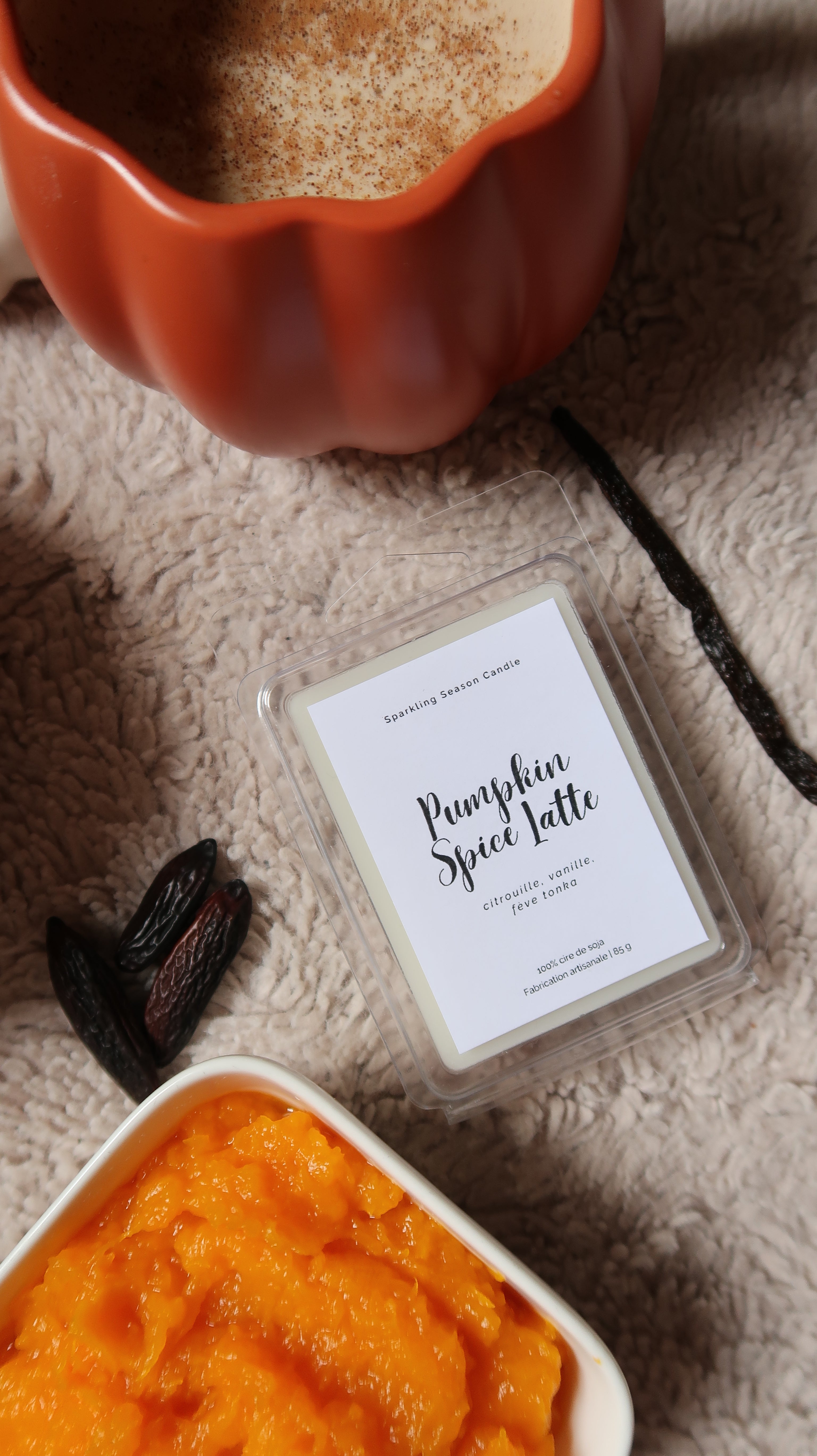 Tablette parfumée Pumpkin Spice Latte - 6 cubes gourmands Ma boutique