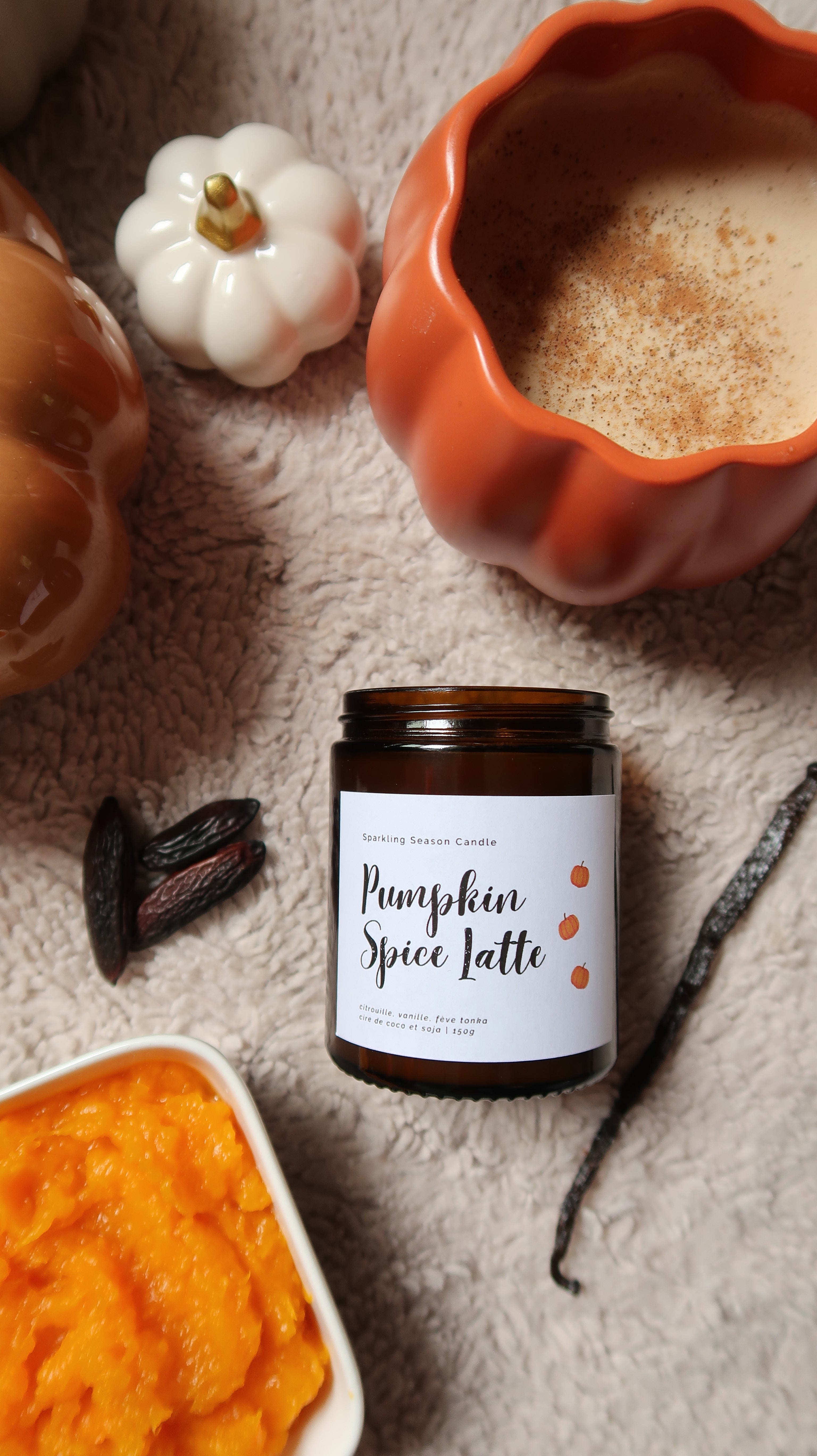 Bougie Parfumée Pumpkin Spice Latte Ma boutique