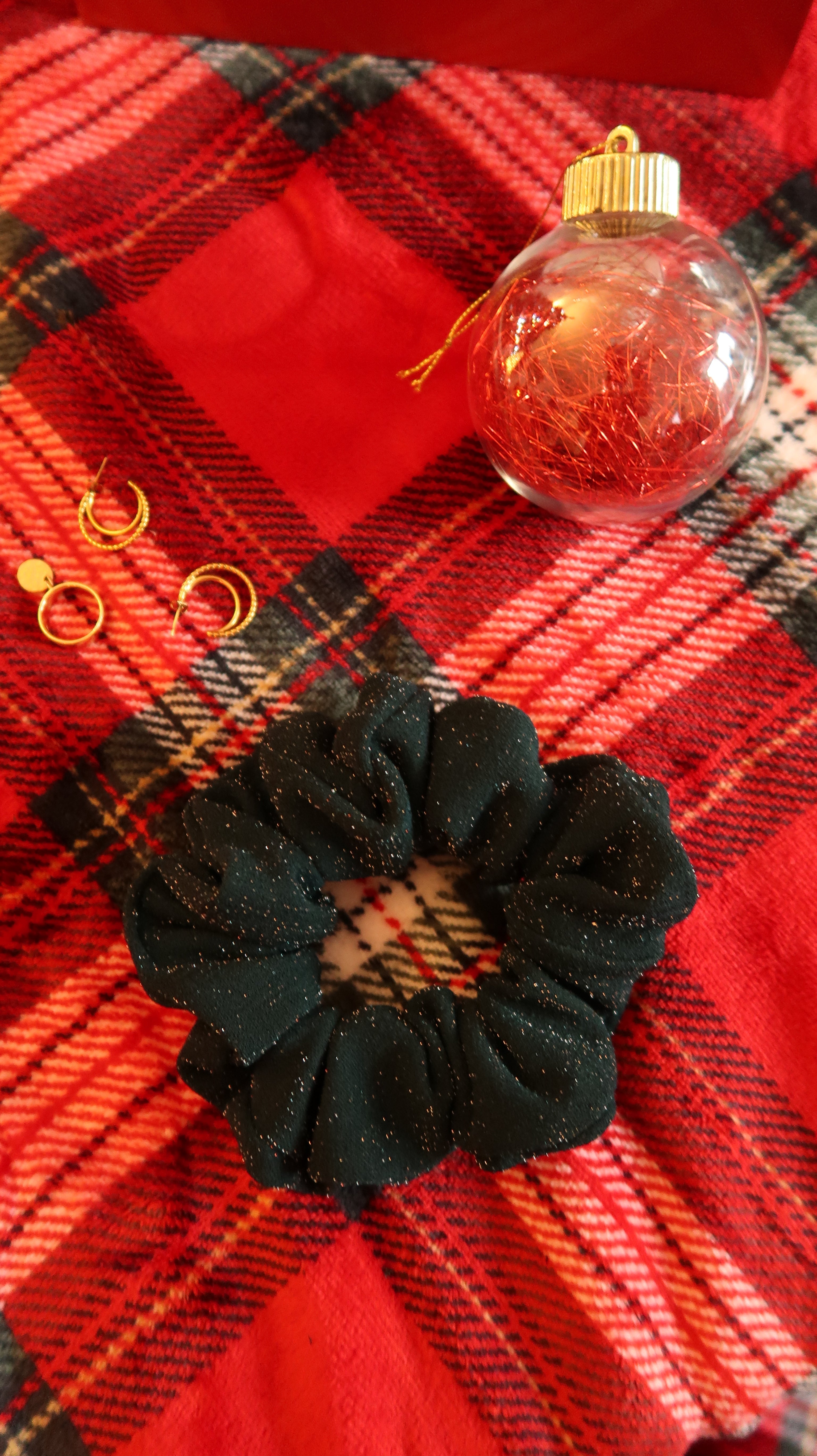 Scrunchie Vert Foncé Pailleté Ma boutique