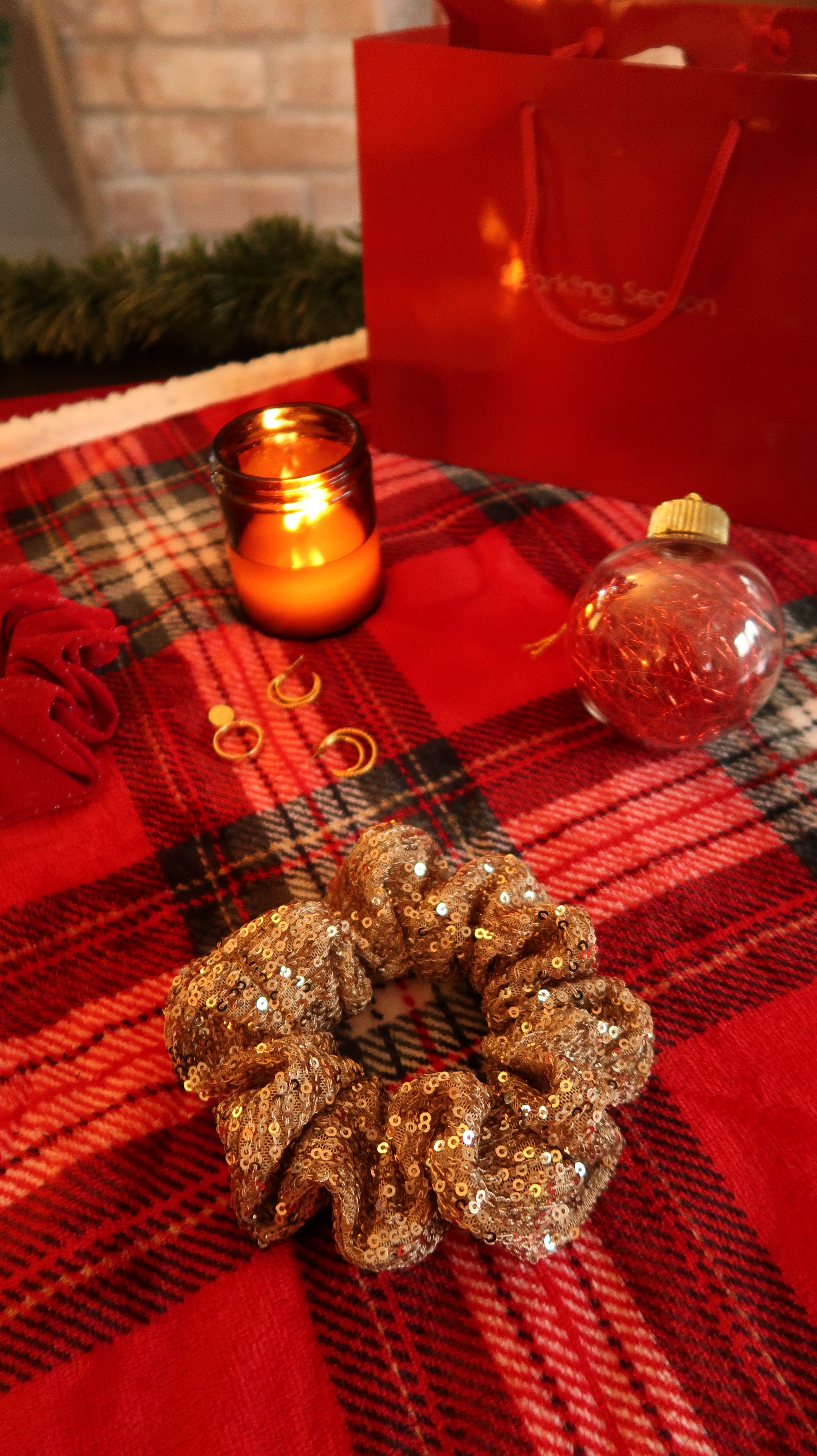 Scruchie - Sequins Doré Ma boutique