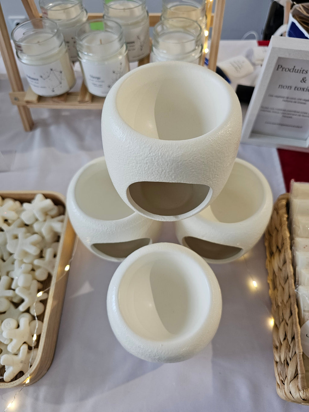 Brûle-Parfum pour Cire Parfumée - Sphère Blanc Sparkling Season Candle