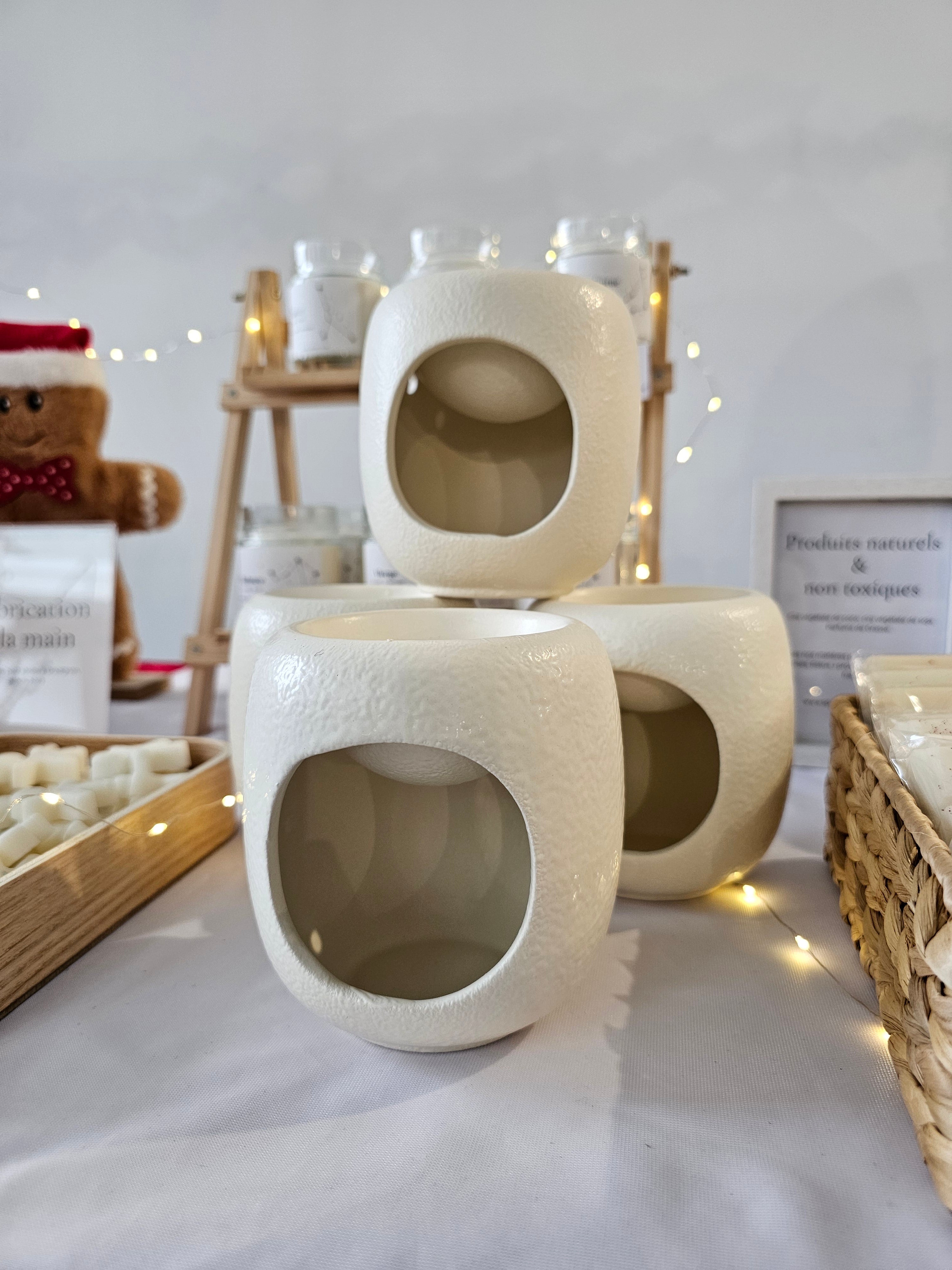 Brûle-Parfum pour Cire Parfumée - Sphère Blanc Sparkling Season Candle